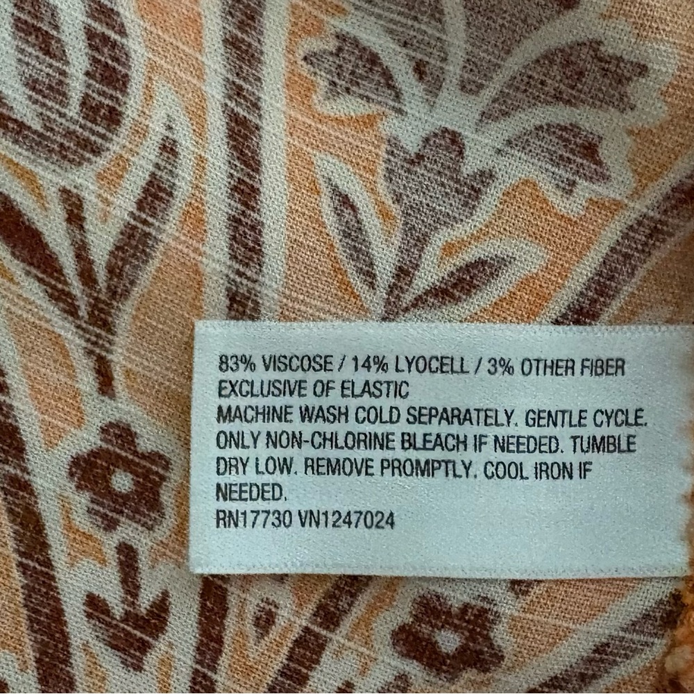 Knox Rose Orange Patterned Women's Medium Dress - Picture 5 of 5